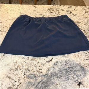 Women's White Stretch Skort with Elastic Waist
